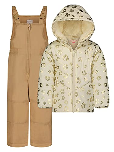 Carter's Girls' Toddler Heavyweight 2-piece Skisuit Snowsuit, Ivory 5/6