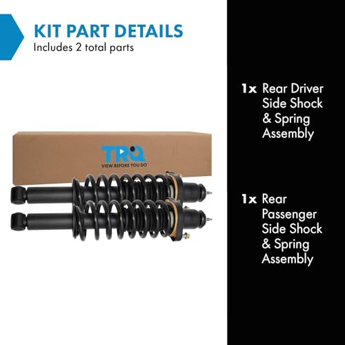Image of TRQ Rear Complete Loaded Strut Shock & Spring Assembly Pair Set for 2011-2017 Jeep Compass / 2011-2017 Jeep Patriot