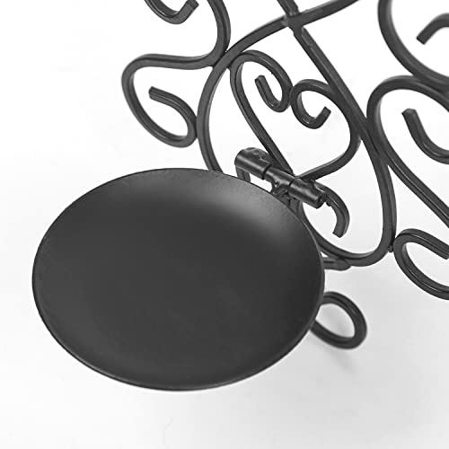 Wall Candle Sconce Holder Set Of 2, Candle Sconces Wall Decor For Living Room Dining Room Bedroom, Black Antique Metal Wall Candle Holder For Home Wall Decoration (Candle Sconce 01) #TOP6