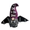 Halloween Bat Bat to the Bone Gnome with Saying Decorations