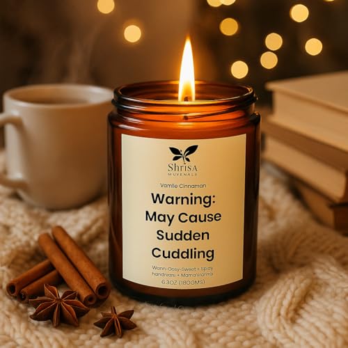 Image of Vanilla Cinnamon Soy Candle 100% Natural Soy Wax Jar Candle, Essential Oil Scented Aromatherapy, 180g, 40+ Hour Clean Burn, Warm Home Fragrance, Premium Gift for Bedroom & Living Room