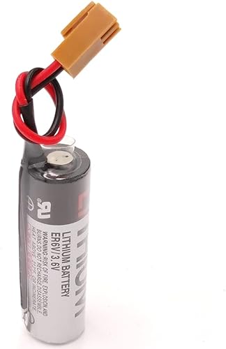 Miniatura 5 de (4 piezas) ER6V3.6V 2400mAh batería de litio de repuesto con enchufe marrón para batería PLC y sistema M64