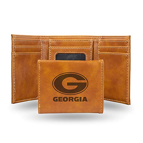Image of Rico Industries NCAA Laser Engraved Tri-Fold Wallet, Brown