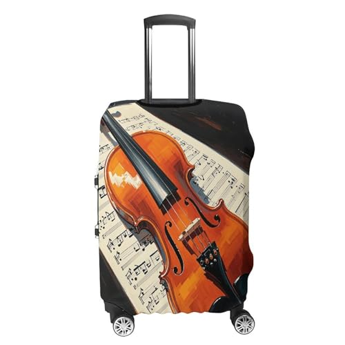 Suitcase Covers for Luggage Violin Sheet Music Fashion Luggage Cover Washable Protector Waterproof Suitcase Cover Anti-scratch Travel Suitcases Covers Case for 19-32 Inch Luggages M4