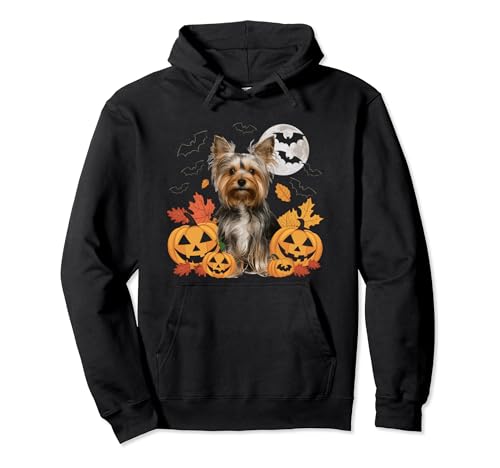 Yorkie Halloween lindo Yorkshire Terrier espeluznante perro de Halloween Sudadera con Capucha