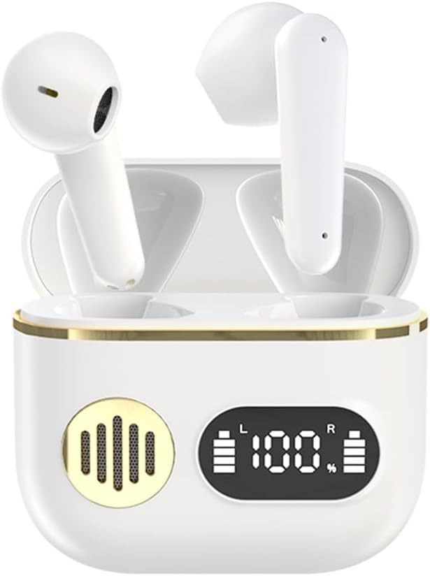 Bluetooth Headphones Wireless Earbuds Built-in Microphone for Immersive Quality Sound with Charging Case HD Voice Conversation Mode 48H