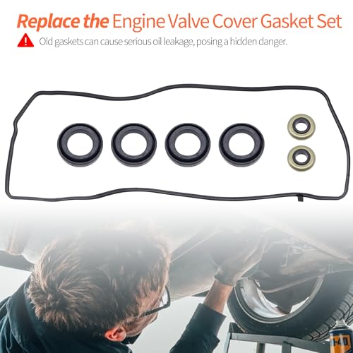 Image of HiSport Valve Cover Gasket - Compatible with Pontiac Vibe 2009-2010 Compatible with Scion iM 2016 xD 2008-2014 Compatible with Toyota Corolla 2009-2017 Matrix 2009-2014 - Replace VS50776R