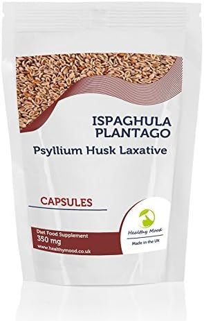 Ispaghula Plantago Powder 350mg Psyllium Husk Laxative Diet Food Supplement 7 Capsules Ovato Seed Sand Plantain Anti diarrheal Demulcent Emollient Laxative Nutrition Supplements HEALTHY MOOD UK