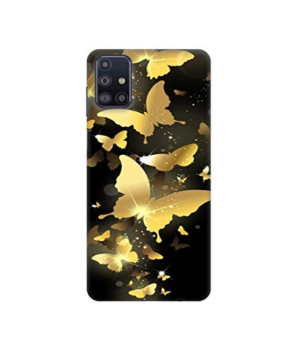 Image of Amazon Brand - Solimo Designer Golden Butterfly Pattern 3D Printed Hard Back Case Mobile Cover for Samsung Galaxy M31s