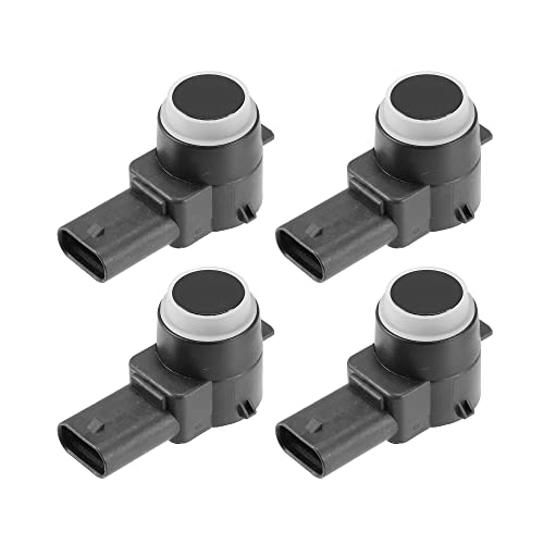 X AUTOHAUX 4pcs PDC Parking Assist Sensor 2125420018 for Mercedes-Benz A-Class, Black, 2.01''x1.10''x0.91''