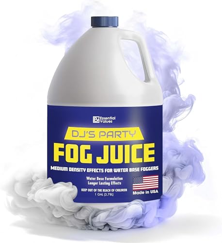 ESSENTIAL VALUES Fog Machine Fluid (128 FL OZ / 1 Gal) Fog Juice Long-Lasting...