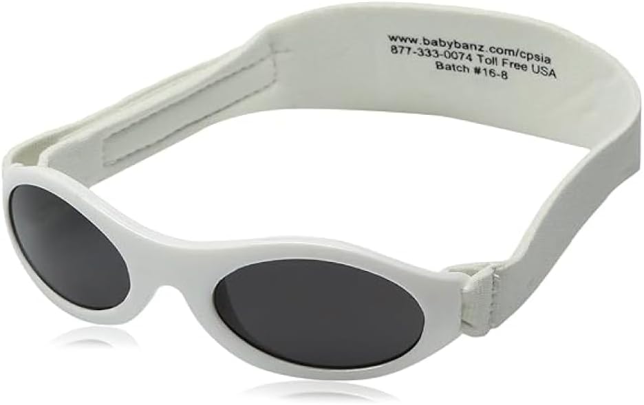 Baby BANZ Sunglasses Infant Sun Protection – Ages 0-2 Years – The Best Sunglasses for Babies & Toddlers, Arctic White, 0