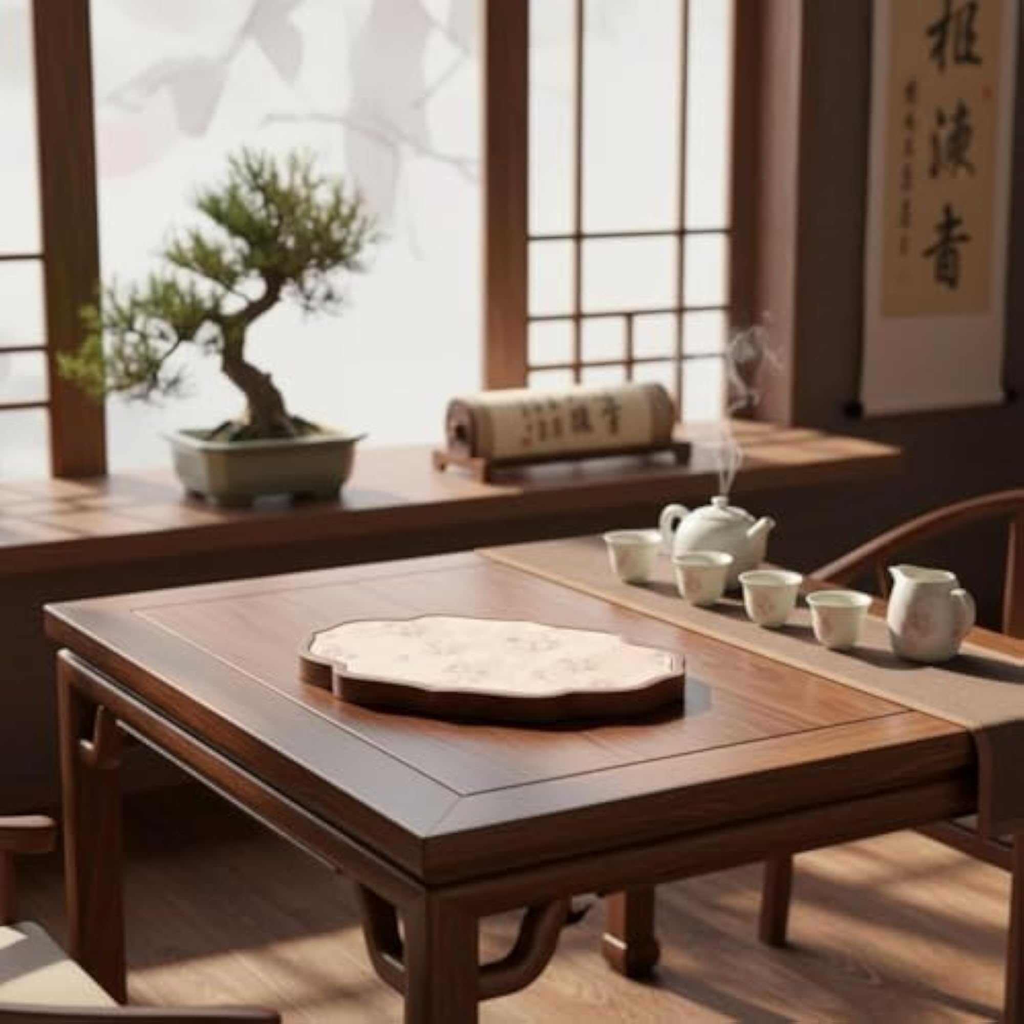 Waterproof Chinese Design Tea Tray