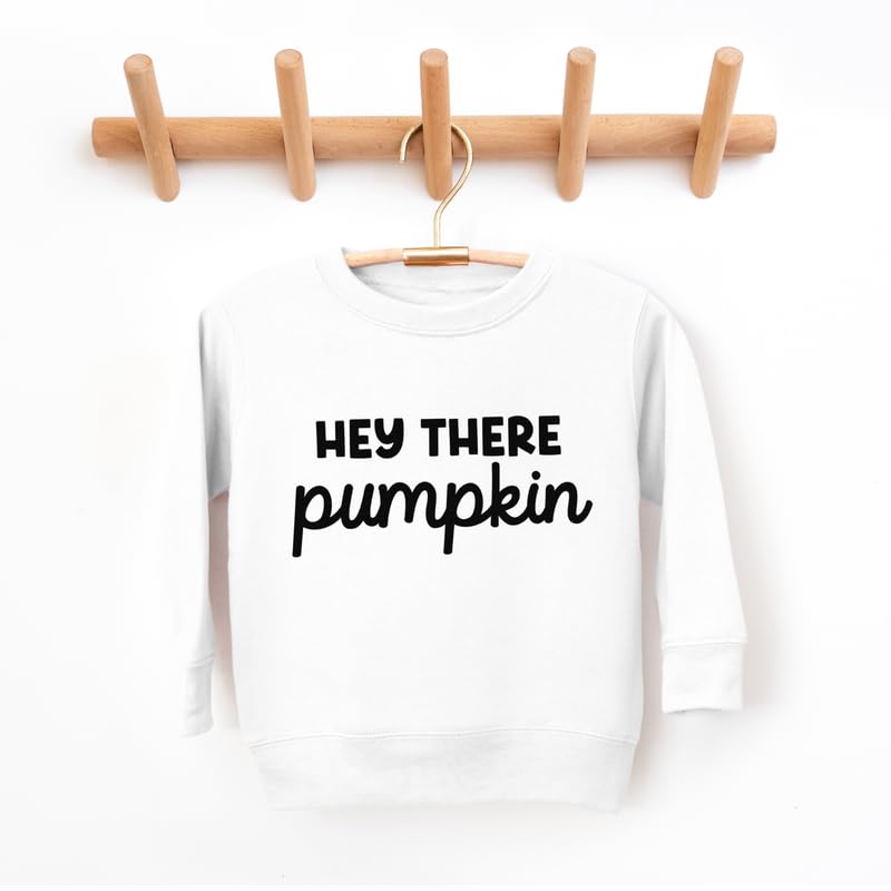 Bump and Beyond Designs Toddler Halloween Sweatshirt for Girls and Boys, Hey There Pumpkin3