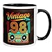 44 Geburtstag Mann Frau 44 Jahre Geschenk Tasse | Vintage 1981 – Lustige Geschenktasse zum 44. Geburtstag | Witzige Geburtstagsdeko & Geschenkidee für Männer und Frauen