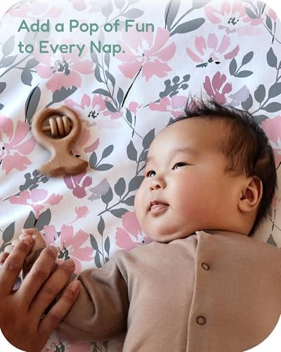 Image of Pack and Play Sheets Fitted 2 Pack, 38x26 Graco Pack n Play Sheets for Playard & Travel Crib Mattress, Ultra Soft Jersey Knit, Breathable Stretchy Deep Pocket, Compatible with Mini Cribs