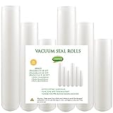 Vacuum Sealer Rolls Bag LANBOWAN Food Saver Vacuum Sealer Roll  Bags，BPA-Free for Vac Storage Meal Prep Sous Vides （6rolls（6'x16.5'/8'x16.5' /11'x16.5'）