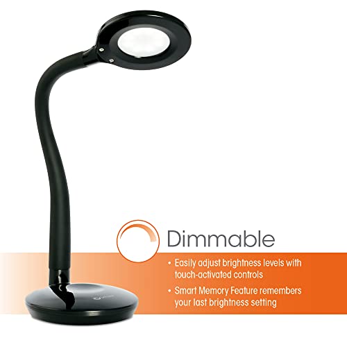Ottlite Soft Touch Flex Led Lamp, Black #TOP4