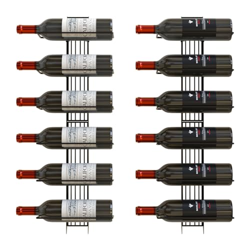 J JACKCUBE DESIGN Wall Mount Wine Rack Organizer for 12