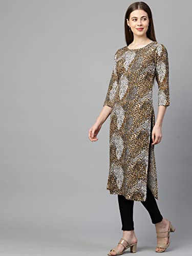Image of ANNI Designer Women's Crepe Straight Fit Kurta