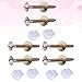 DOITOOL 6pcs Toilet Bolt Set Toilet Tank Screw Fixing Bolts Rubber Wc Tool for Easy Installation with Nuts and Washers
