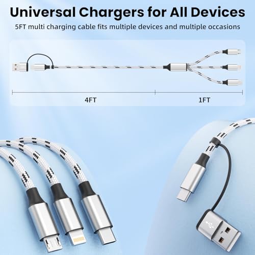 2-Count Firsting 5' 6-in-1 Multi Charging Cables w/ USB-A/C Input, USB-C, Lightning & Micro-USB $5.88 ($2.94 each) & More - image 8