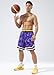 BOOMLEMON Mens Graphic Print Basketball Shorts Casual Fashion Cool Shorts Summer Gym Workout Running Short Pants(Lakers Purple S)
