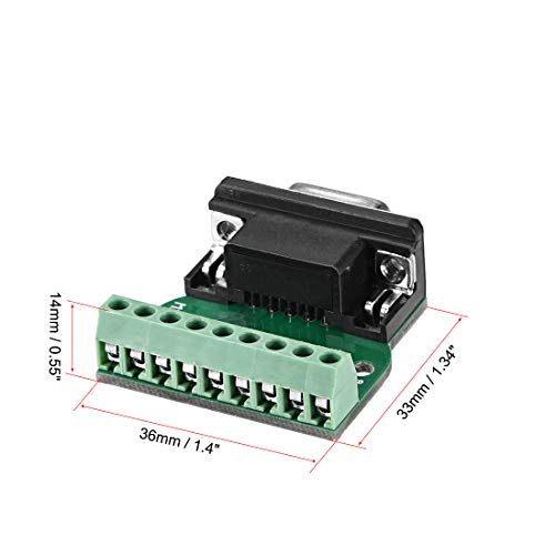 Conector breakout DB9 D-sub 9 pines hembra VGA miniatura 2