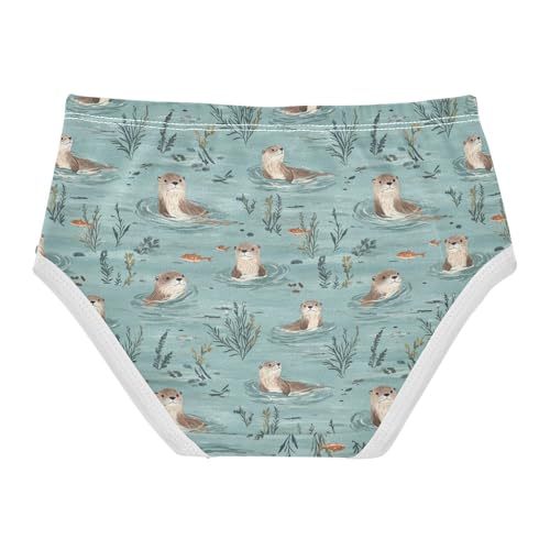 Little Girls' Soft Cotton Underwear Kids Breathable Comfort Otter Panties Briefs Toddler2