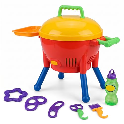 Máquina de burbujas portátil para niños con juego automático de parrilla exterior y playa