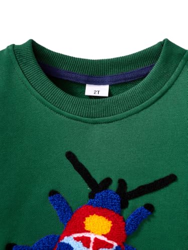 Image of Popshion Toddler Boys Sweatshirt Cotton Lightweight Kids Winter Warm Sweater Crewneck Pullover Tops