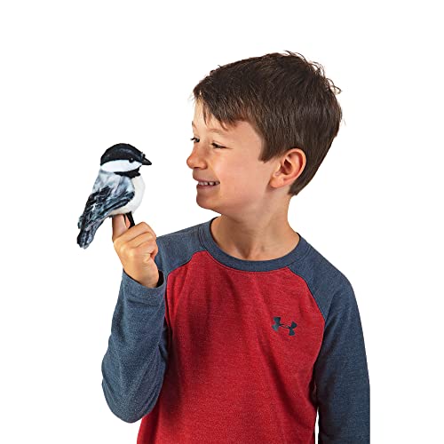 Folkmanis Finger Puppet Mini Tit/Mini Chickadee 2787, Weiß, Schwarz, Grau