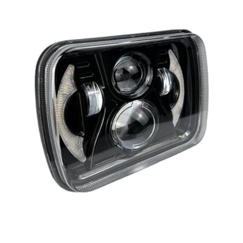 Phares avant de voitures Led carré 5x7 avec système de faisceau Hi-Lo Halo