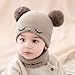 GANYKQ Fashion Children Solid Color Knitted Winter Hats Children Winter Outdoor Warm Newborn Baby Clothes Accessories