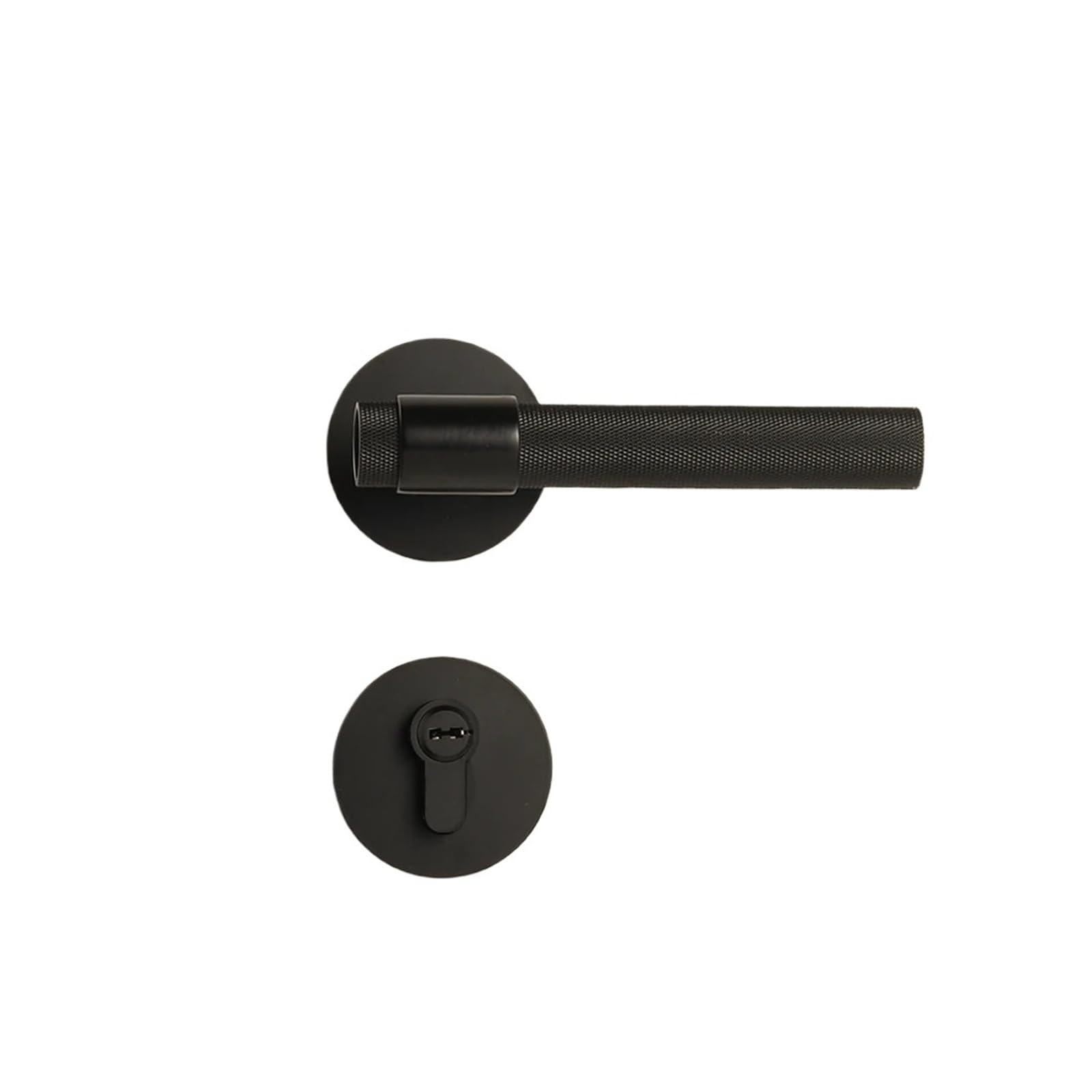 Bsaxithzb One Color Brass Knurled Door Handle Set Privacy Lock Double Lever Qbcf