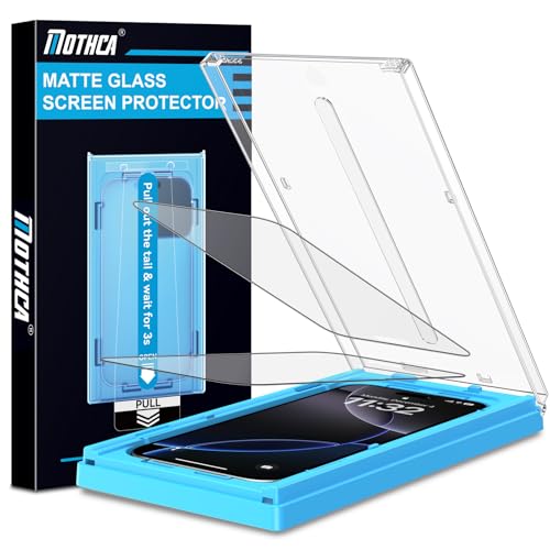 Mothca 2 Pack Matte Glass Screen Protector for iPhone 17 Pro/iPhone 16 Pro/iPhone 17 6.3-inch [Auto...