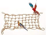 Morezi Parrot Bird Climbing Net Cotton Rope Cage Wood Hemp Rope Ladder Toy Play Gym Hanging Swing...