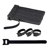 Klettkabelbinder, 100 Stück Wiederverwendbare Katzenförmig Kabel Klettband...