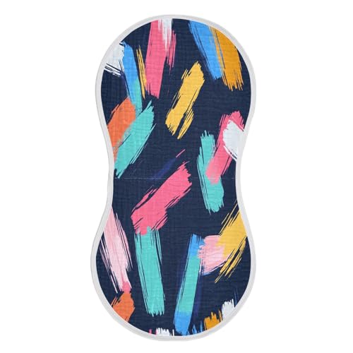 Colourful Graffiti Burp Cloths Cotton Baby Washcloths,Large 22x11in Burping Cloth Absorbent and Soft for Newborn Baby Boys and Girls,1 Pack