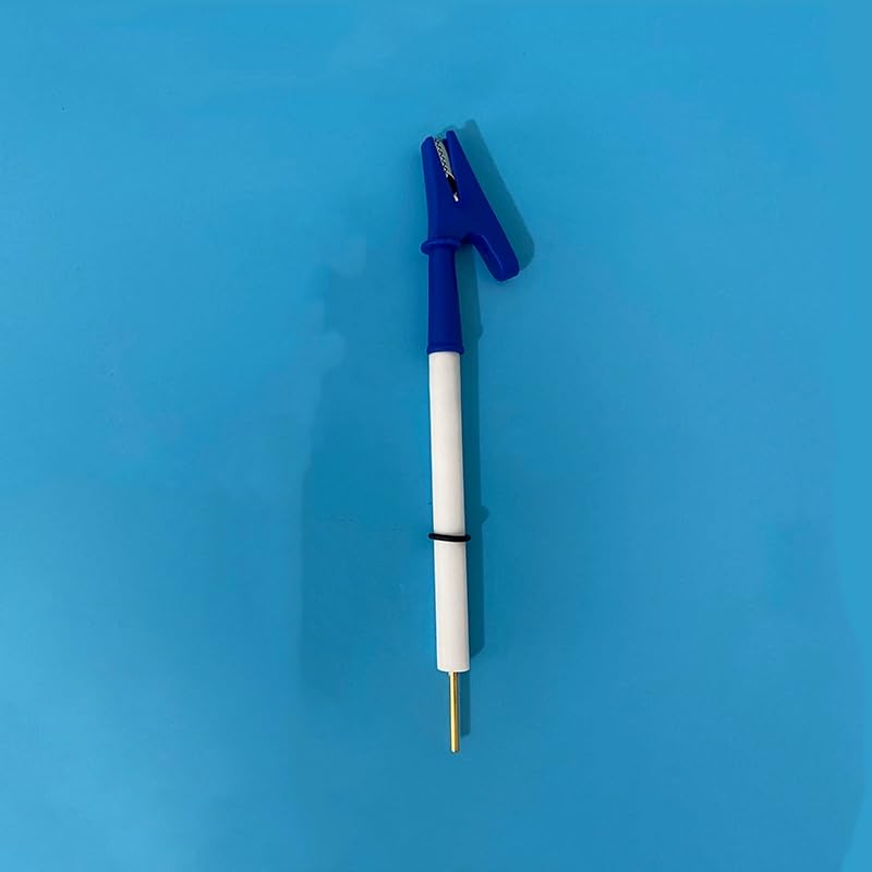 Platin-Arbeitselektrodenklemme, elektrochemische Krokodilklemme | 8 x 80 mm Stab, abnehmbare Klemme for elektrochemische Experimente im Labor.(10mm)