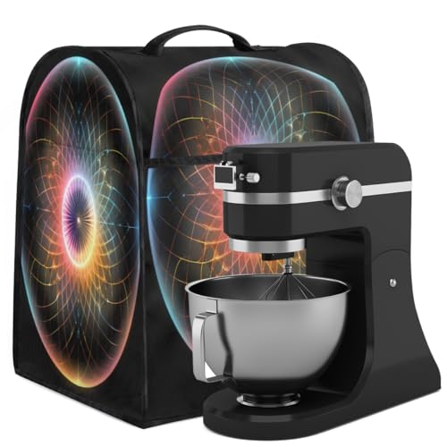 Coffee Maker Cover Geometry Mandala Printing Kitchen Appliance Covers Small Appliance Covers Blender Cover Juicer Cover Dust Covers for Kitchen Appliances with Top Handle and Pockets,Washable,C661