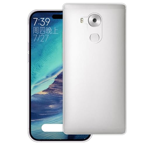 WUACYEAMING Cover per Huawei Mate 8,Cover Case in Silicone Trasparente Ultra Sottile e Leggera, Anti Ingiallimento Custodia con Antiurto, Anti-Graffio e Retro TPU-(trasparente)