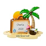 Personalized Palm Tree Ornament - Beach Ornament, Hawaii Ornament, Florida Ornament, Christmas...