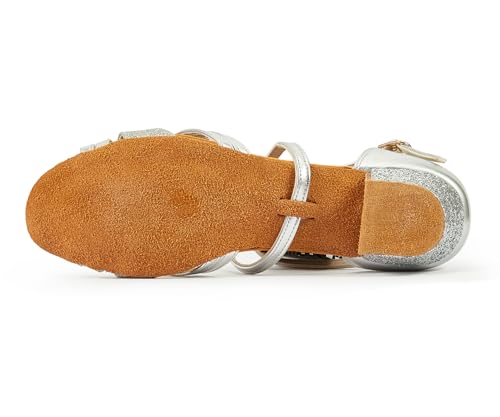 Kids Ballroom Dance Shoes Latin Salsa Suede Sole Dancing Dress Shoes for Girls4
