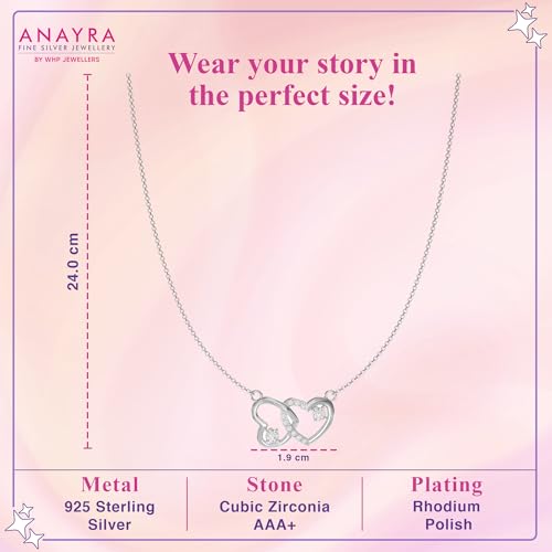 Image of 925 Sterling Silver Pendant Necklace for Women | Silver Locket with Chain | Daily Wear Jewellery | Minimalist Jewelry for Office & Casual Wear | Gift for Woman, Wife, Girlfriend, Mother, Sister | Anniversary, Birthday, Valentine's Day, Rakhi Gift