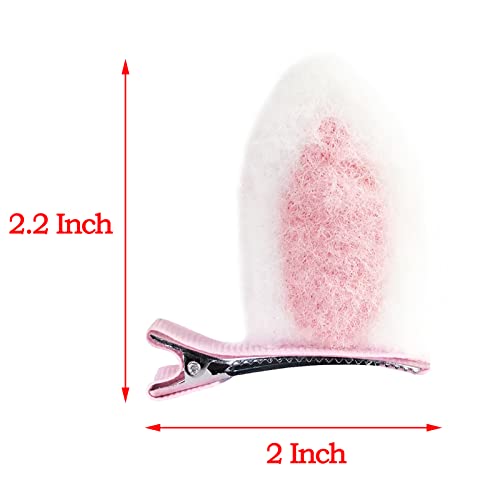 Easter Hair Clips, Pink Bunny Ear Barrettes For Women Girls, Cute Rabbit Hairpin For Birthday Costume Party #TOP4