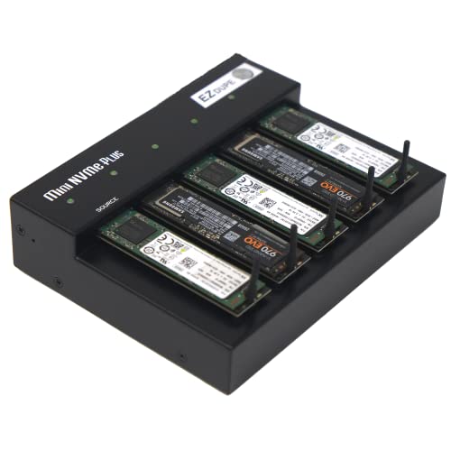 Image of EZ Dupe 1 to 4 M.2 Duplicator - M.2 NVMe / M2 SATA NGFF (PCIe /ACHI NVMe) B Key, M Key, B+M Key 2230 2242 2260 2280 Module Internal SSD Cloner Copier 45MB /Sec MiniNVMe Plus