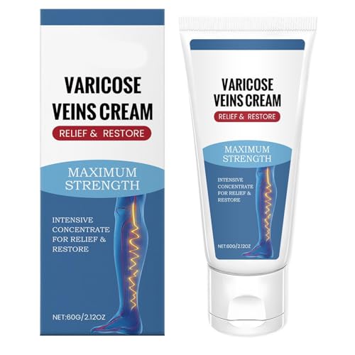 Crema De Venas Varicosas, Crema De Calambres De Piernas, Bálsamo Muscular R, Textura De Absorción Rápida, Fórmula Intensamente Concentrada, 60 G, Para La Posacilidad De Pie Prolongada Después D