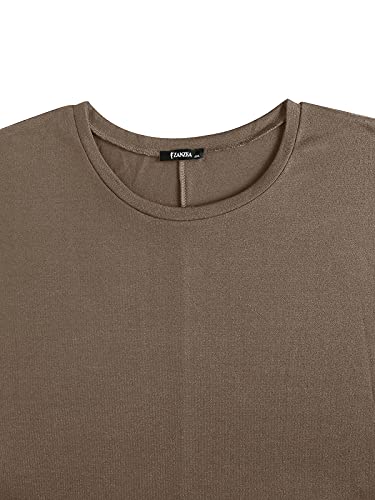 Image of ZANZEA Women's Off The Shoulder Batwing Tops Casual Loose Oversized Tshirts Long Sleeve Fall Pullover Sweater Tops