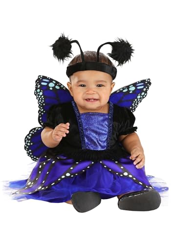 Disfraz de mariposa azul para bebés 6-9 meses